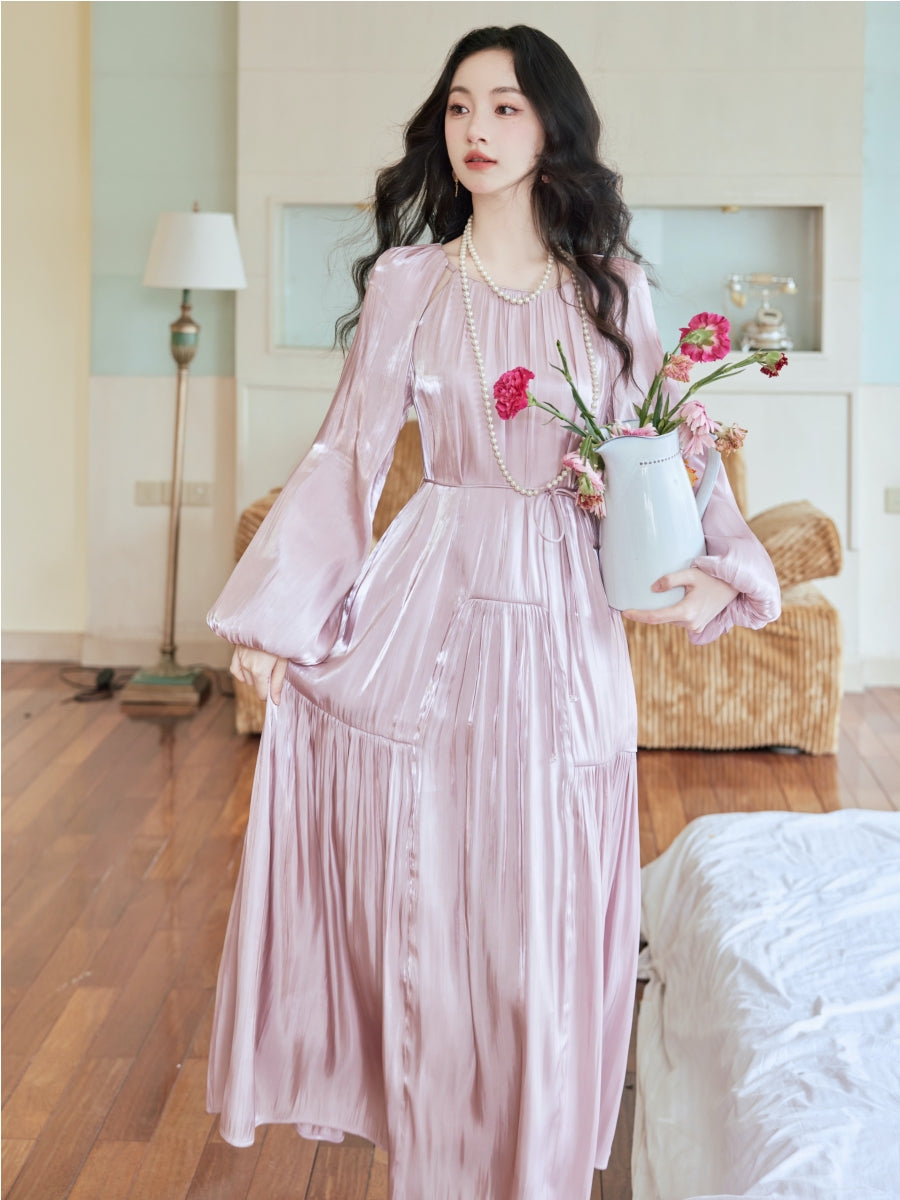 Fairycore Silky Long Sleeve Dress– The Cottagecore