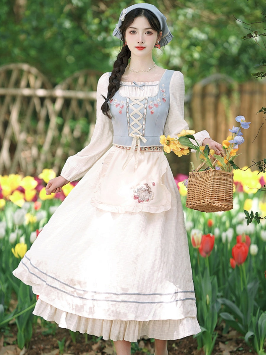 Prairie Style 3pcs Set Dress– The Cottagecore