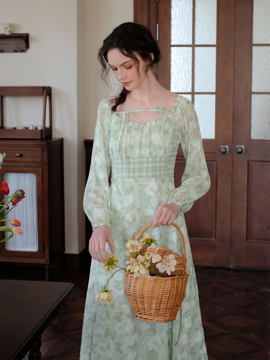 slim fit dress slacks Green Cottagecore Dress– The Cottagecore