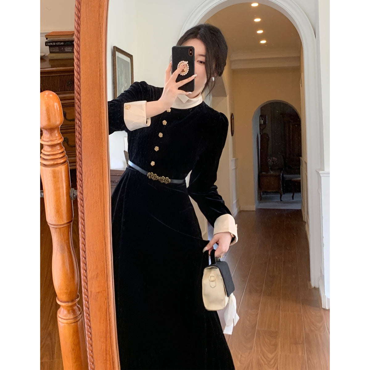 black cottagecore dress Velvet Classic Dress– The size:10 sway and curve into UNDER50BF24 Nana Jacqueline Zephina Velvet