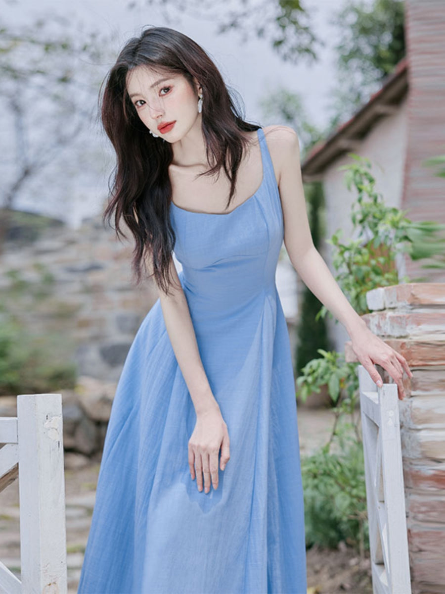 White Cardigan + Baby Blue Dress 2pcs Set– The Cottagecore