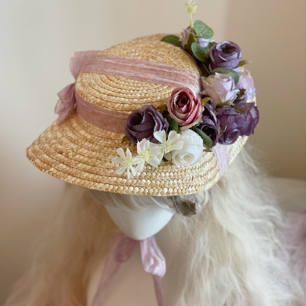 Purple Floral Amour Snapback Hat