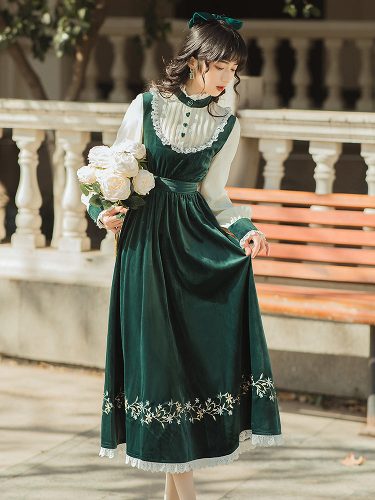 Royalcore Velvet Patchwork Dress– The Cottagecore