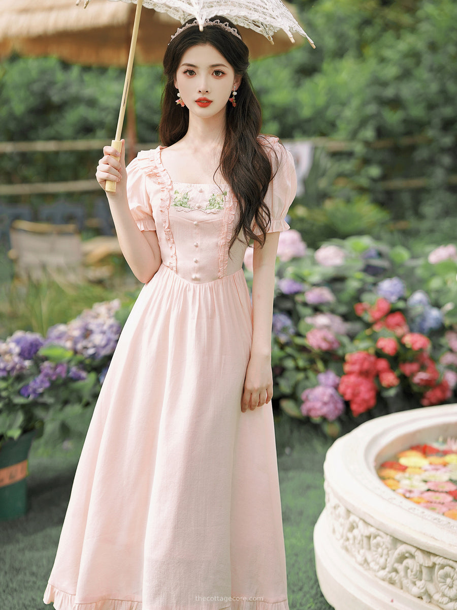 Pink Cottagecore Dress– The Cottagecore