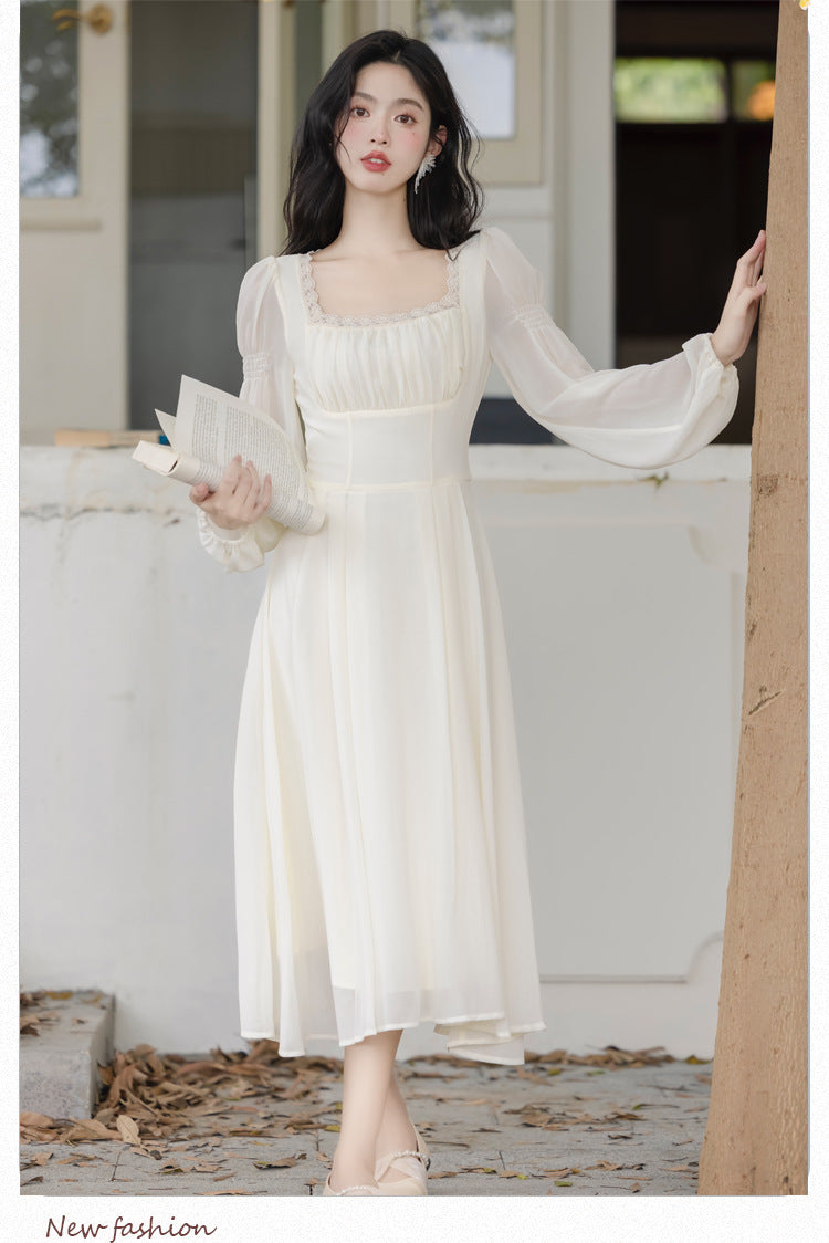 white cottagecore dress long I Flipped Corset Dress Pre-order / L