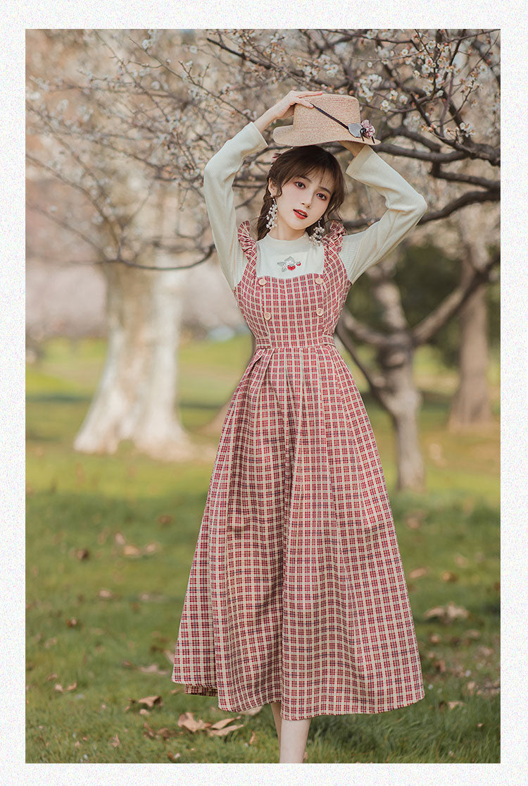 Fake 2pcs Farmcore Dress