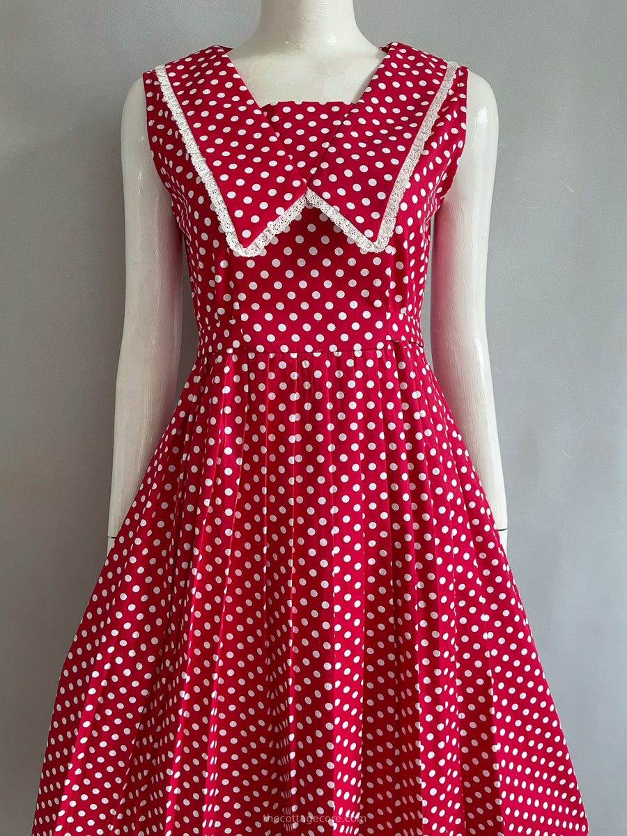 black dress red polka dots Girls Hand Smocked Summer Dress Black Red Polka Dots