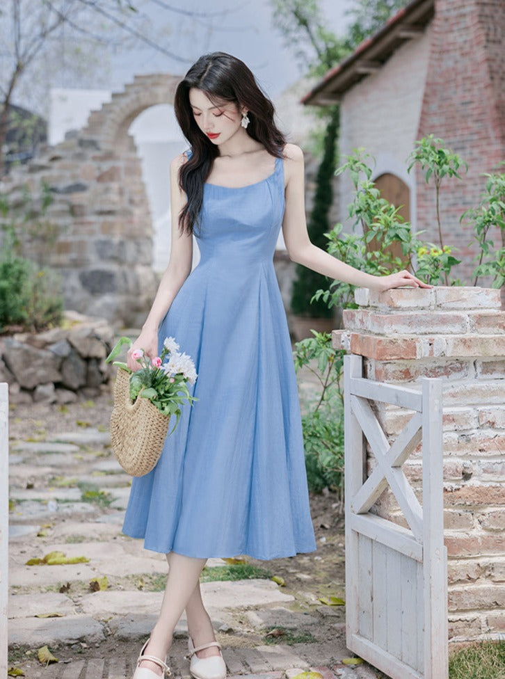 White Cardigan + Baby Blue Dress 2pcs Set– The Cottagecore