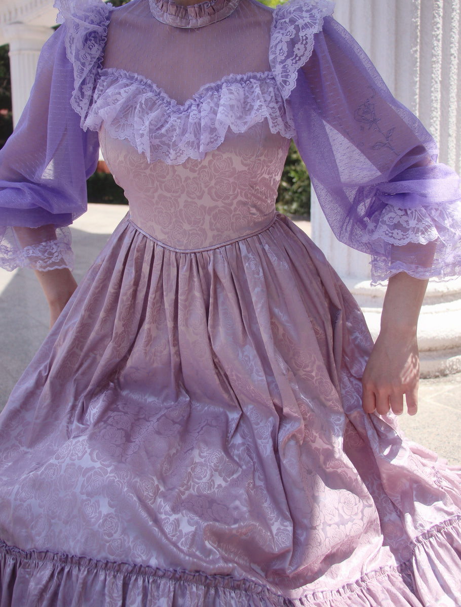 Thick Cotton Lace Trim Vintage Dress