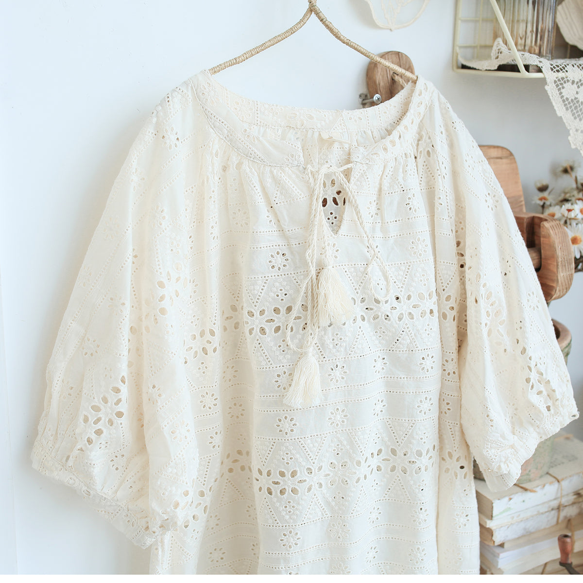 Pure Cotton Eyelet Lace Top The Cottagecore