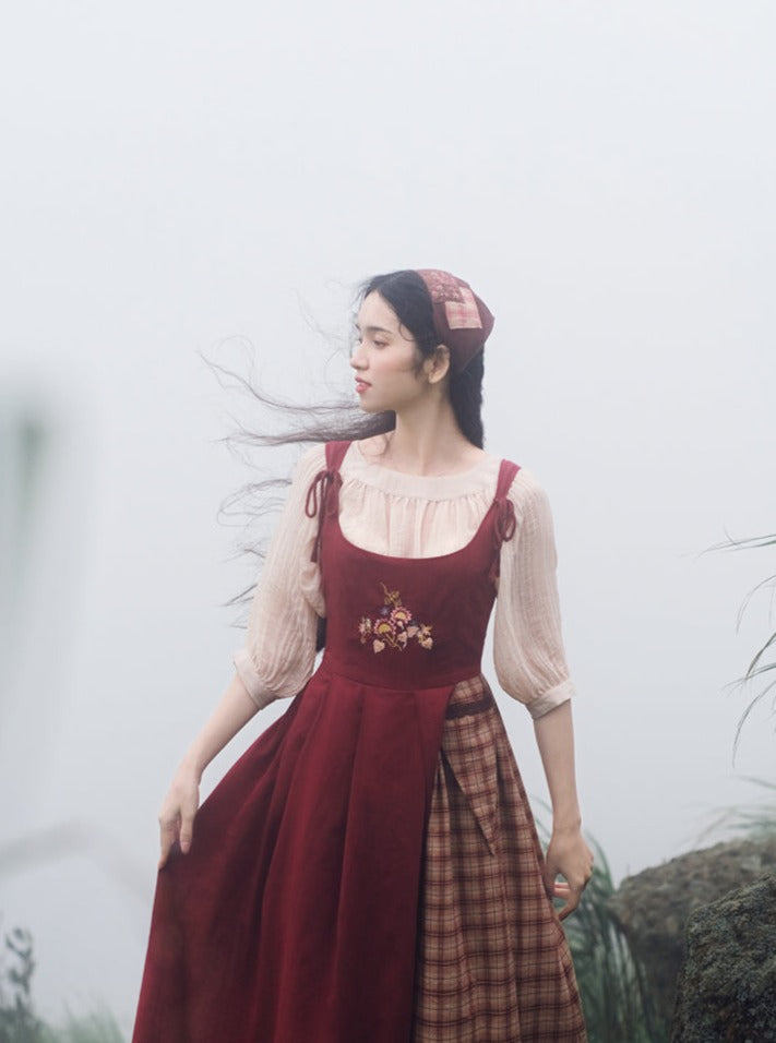 Cottagecore Embroidered Overall Dress The Cottagecore Cottagecore Embroidered Overall Dress The Cottagecore