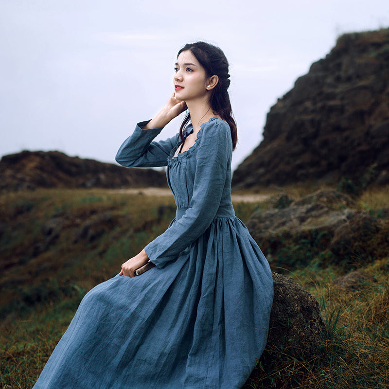 100% Linen Cinderella's Dress The Cottagecore 100% Linen Cinderella's Dress The Cottagecore