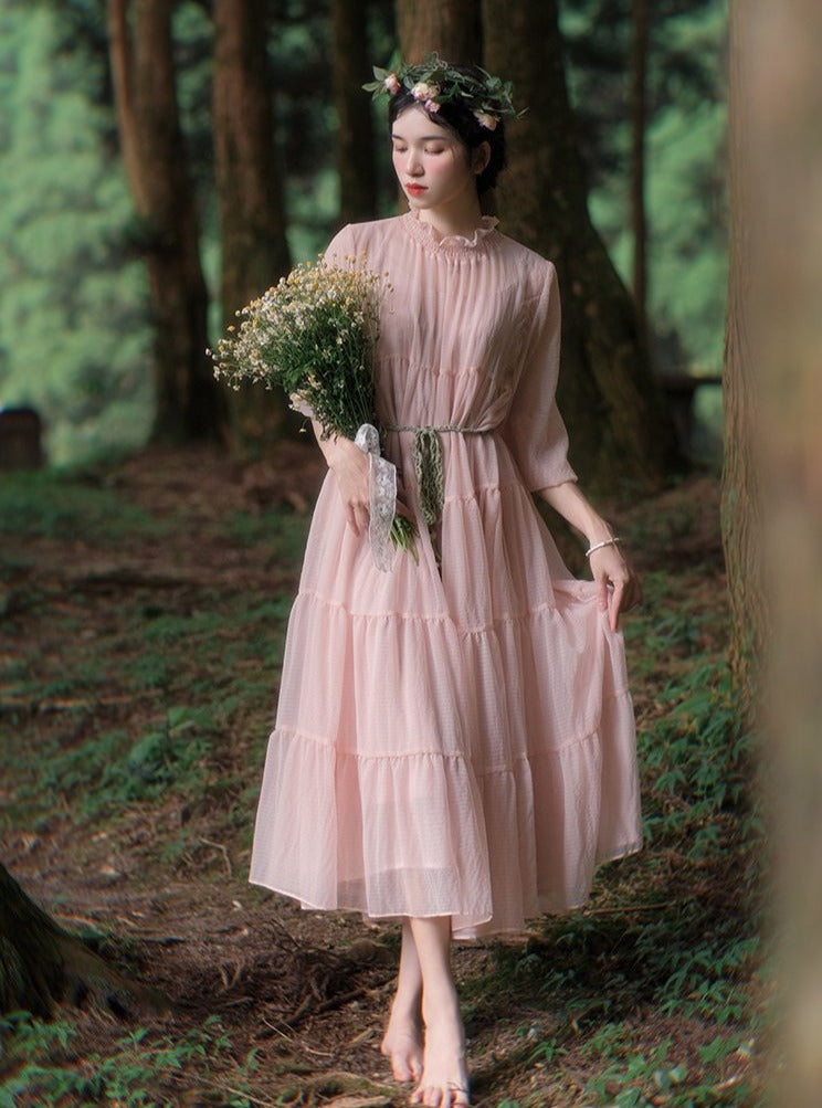 Fairycore Gorgeous Pink Dress The Cottagecore Fairycore Gorgeous Pink Dress The Cottagecore