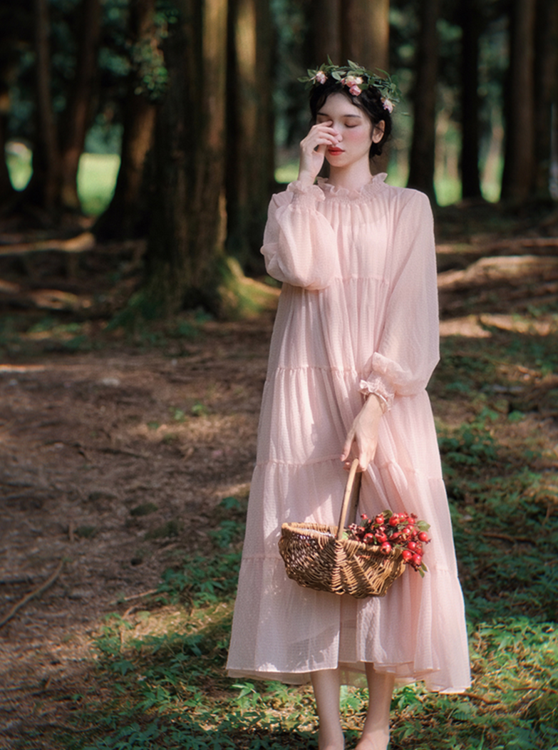 Fairycore Gorgeous Pink Dress– The Cottagecore Fairycore Gorgeous Pink Dress– The Cottagecore