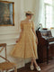 Off Shoulder Embroidered Tulle Dress