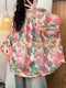Floral Ramie 2 Way Oversized Shirt