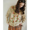 Floral Embroidered Woolen Cardigan