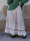 Linen Lace Hem Skirt