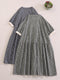 Basic Style Cotton Plaid Dress