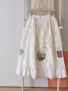 Cute Embroidered Lace Skirt