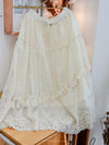 Lace Embroidered Tassel Skirt