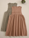 Solid Color Overall Dress