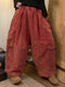 Loose Quilted Corduroy Pants