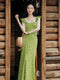 Lace Trim Collar Flare Sleeve Dress