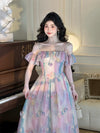 Fairycore Painting Print Dress