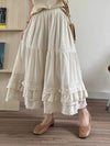 Lace Hem Cotton Skirt