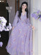 Romantic Lavender Floral Dress