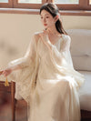 Fairy White Slip Dress + Tassel Hem Cardigan
