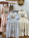 Cute Bunny Embroidered Dress