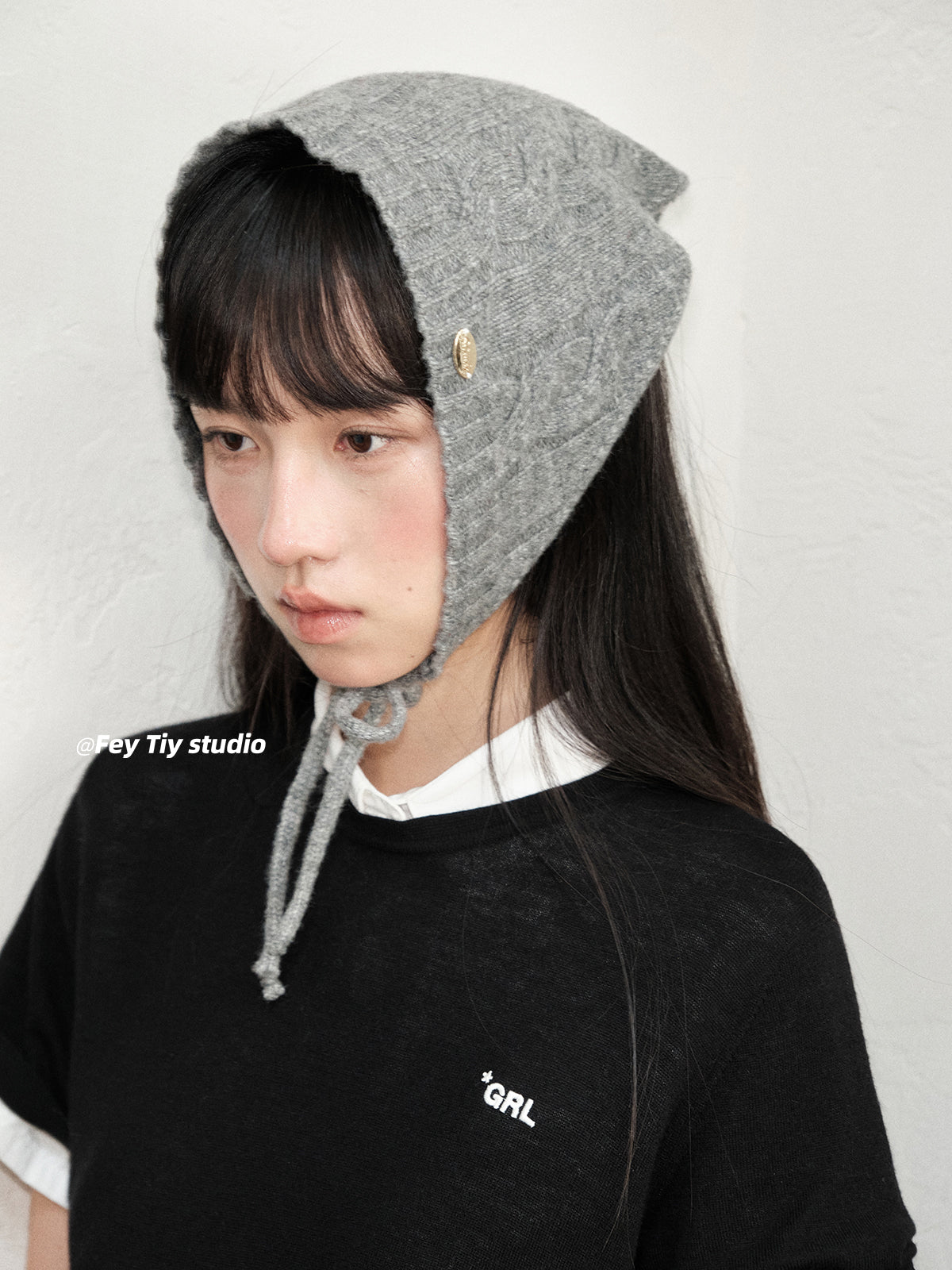 Knitted Head Scarf The Cottagecore