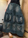 Quality Tie-Dye Linen Skirt