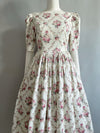 Vintage Rose Print Cotton Dress