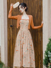 Halter Neck Slip Dress + Cardigan 2Pcs Set