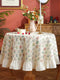 Rustic Ruffled Round Tablecloth