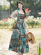 Vintage Art Print Overall Dress