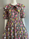 Vintage Cape Collar Floral Dress