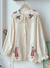 Mori Girl Embroidered Lace Blouse