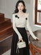 Romantic 3D Flower Top + Long Skirt