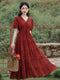 Fairy Red V-Neck Dress