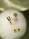 Olivine CZ Diamond Earrings 2 Pairs