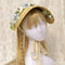 Lace Up Floral Straw Bonnet Hat