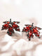 Maple Leaf CZ Diamond Earrings