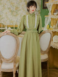 Vintage Stand Collar Elegant Dress