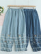 Cute Embroidered Denim Bloomers