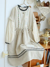 Prairie Style Patchwork Embroidered Dress