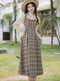 Academia Patchwork Fake 2pcs Plaid Dress